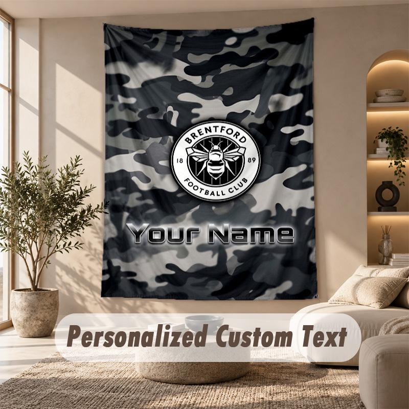 Tapestry Custom Name Text, Wall Hanging Tapestry Home Room DecorBrentford Football