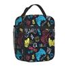 Video Game Controller Insulated Lunch Box Gamepad Waterproof Portable Thermal Bento Lunch Bag for School Travel Picnic Beach