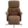Brown Fabric Recliner Chair with Footrest