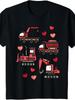 Funny Valentines Day Construction Trucks Graphic Tee For Unisex Cool Gift Pc S Xxxl