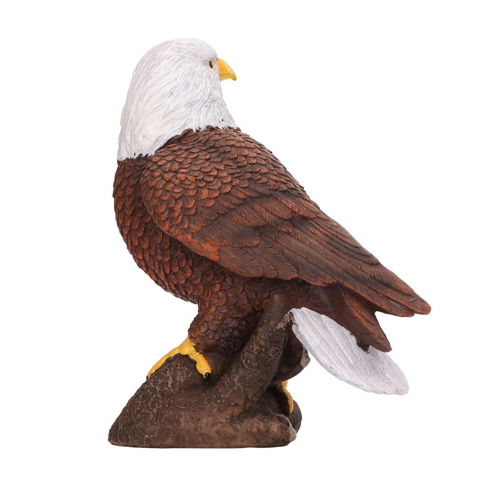 Weißkopfseeadler Statue Kopf Drehung Stil Reiche Details Stabil Langlebiges Harz Patriotische Adlerfigur für