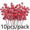 10 Pcs 22cm Artificial Snowflake Berry Branches Christmas Tree Home Vase Decoration Stems