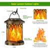 2/4PCS Solar Flame Hanging Lamp Waterproof Outdoor Light with Flickering Effect for Garden Patio Yard Path Christmas Decor