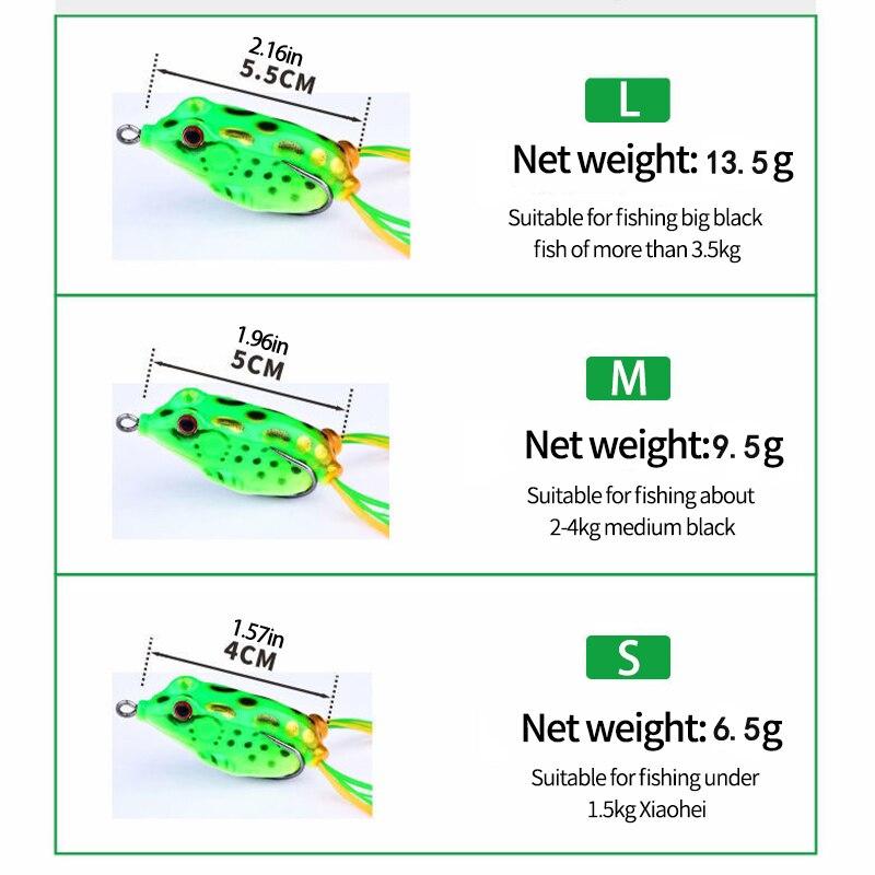 Frog Lures 2pcs Soft Tube Bait Plastic Fishing Lure With Hooks Top Water Soft 3D Eyes Artificial Wild Hanging Fishing Bait Tool