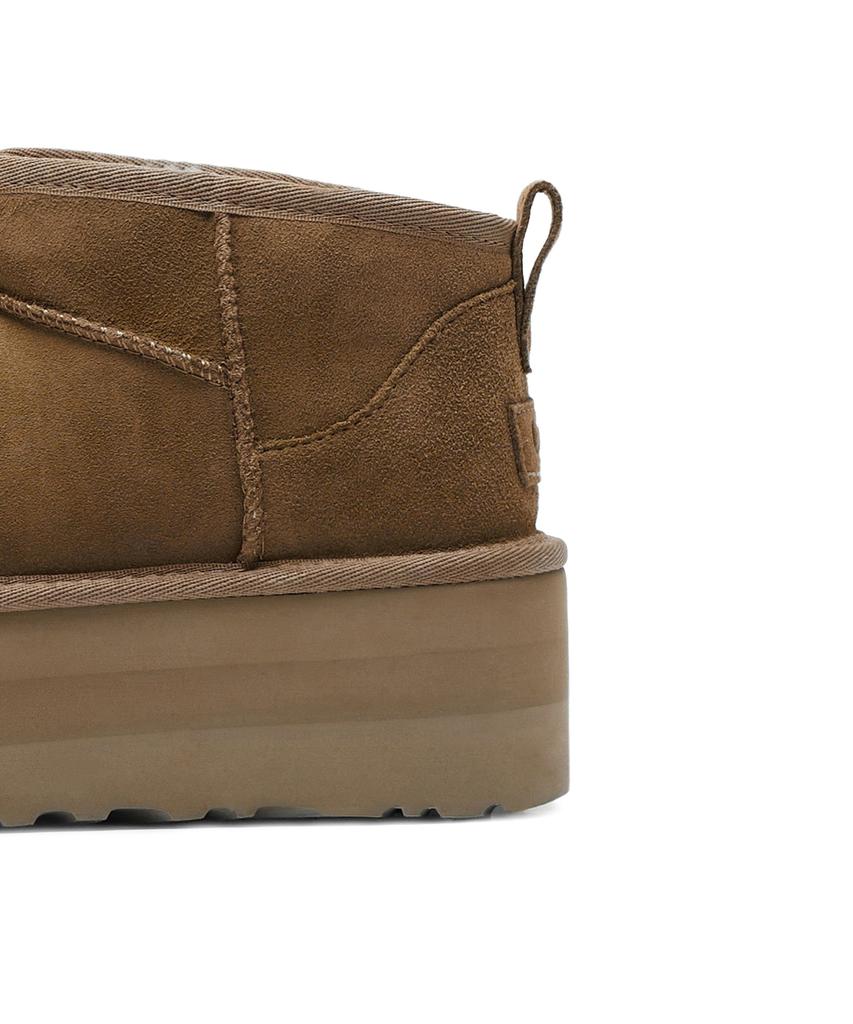 Ugg [Women] Suede Leather Mini Platform Boots (Classic Ultra Mini Platform) - Chestnut / 1135092Che