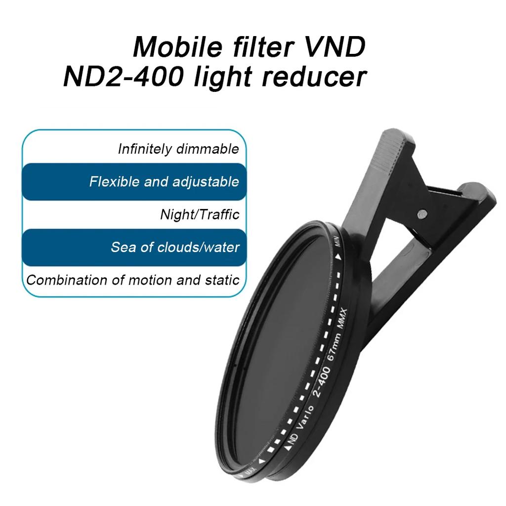 52mm 67mm Adjustable Variable Nd Lens Filter Light Reduction For Dslr Iphone Smartphone Photography Accessory