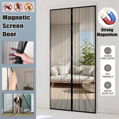 Tenda da Porta a Rete Magnetica Anti Zanzare e Insetti Dispositivo di Chiusura Magnetica per Zanzariere di Finestre e Porte