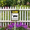 Bidesign (8X12) IN Slow Down Cat Crossing Yard Sign With Stake Warning Slow Lawn Sign Stand For Traffic Rustproof Aluminum For Home Street