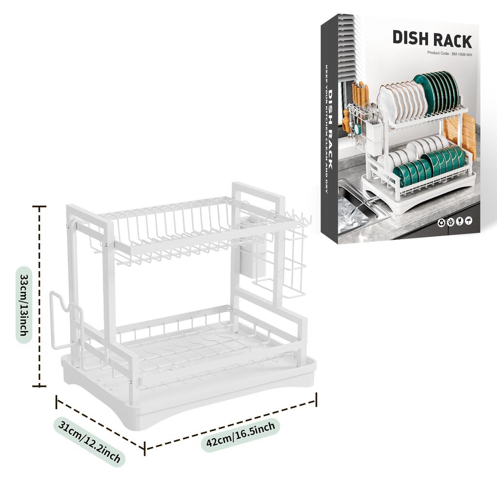 Kitchen rack, tableware drain rack, countertop, household multi-function, dish storage box, tableware collection~