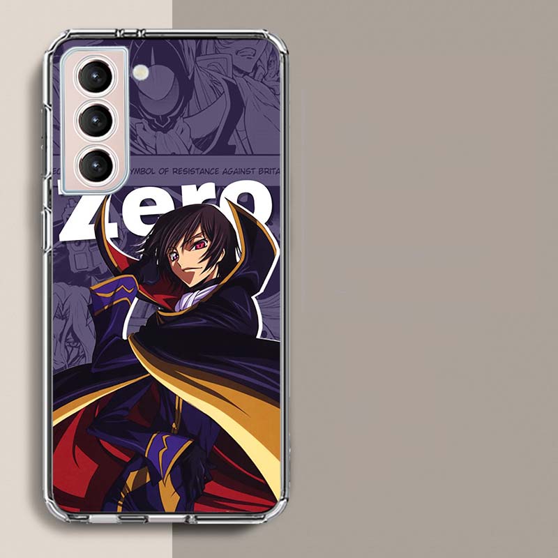 

Code G-Geass Zero Anime Phone Case For Samsung Galaxy S25 Edge S24 S23 FE S21 S20 S10 Plus S22 S26 Ultra Cover Clear Cases TPU C Samsung S24