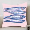 Federa Colorata Sardina Aragosta Granchio Pesce Oceano Toon Regalo Copricuscino Camera da Letto Casa Divano Sedia Seduta Decorazione Federa