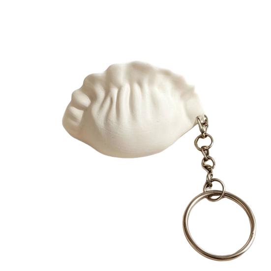 Dumpling Keychain Fidget Toy  3D Printed Food Keyring Funny Purse Bag Charm for Handbags