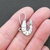 50pcs Cute Lobster Pendant Antique Silver Charm Marine Style Shrimp Pendant for DIY Handmade Earrings Necklace.
