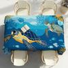 Tropical Blue Turtle Pattern Table Cloth Party Decor Dining Room Home Kitchen Patios Waterproof Stain-Proof Table Cloth