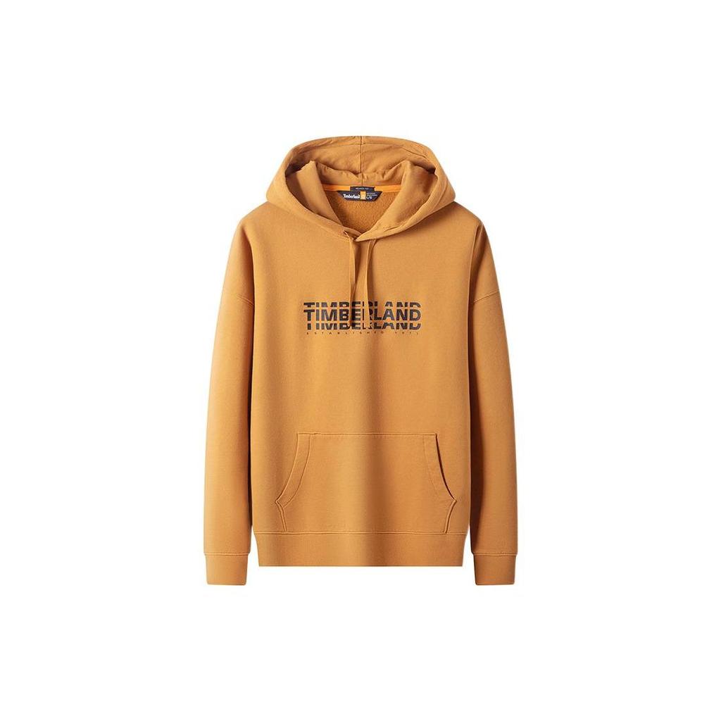 Timberland Solid Color Printed Letter Hoodie Long Sleeve Sweatshirt Men tops Brown A5VV5-P47
