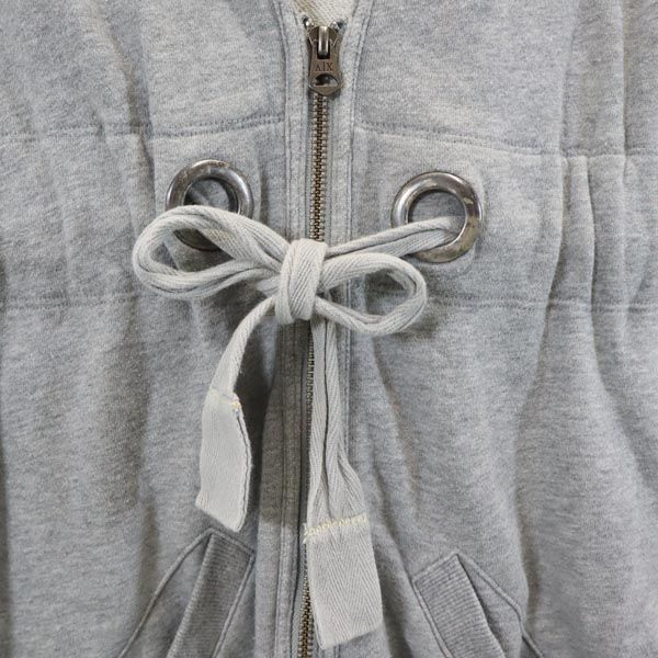 Armani Exchange Long Sleeve Long Zip Hoodie XS Gray Women Used