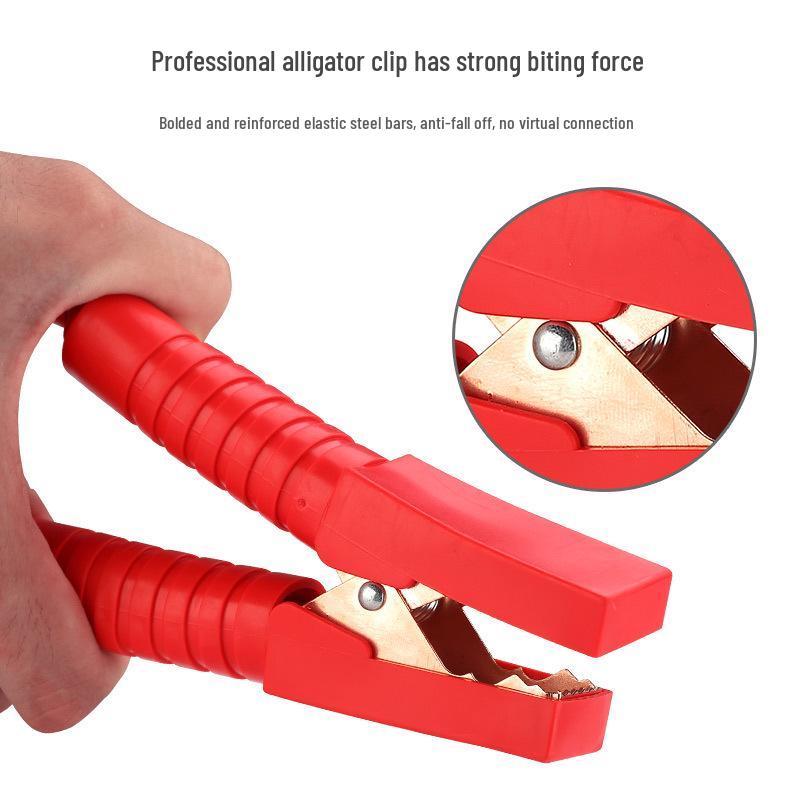 Thickened Car Battery Jumper Cables with Crocodile Clips for Emergencies