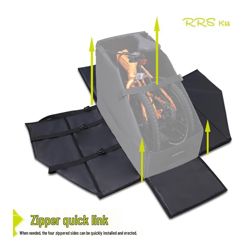 RRSKIT Waterproof Folding Bike Transport Bag for Dahon, Brompton, and Car-Mounted Storage