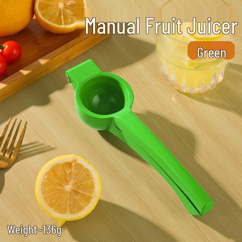 Double-Layer Lemon Clip Manual Juicer: Multi-Functional Aluminum Alloy Fruit Press зелёный