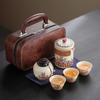 Retro Wave Portable Tea Set: Outdoor Gongfu Pot for Business & Cultural Travel
