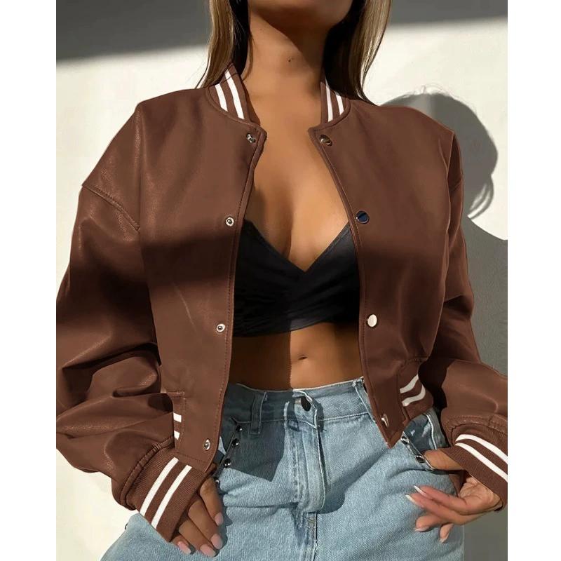 Длинные рукава мотоциклетная модная куртка из искусственной кожи маленькое пальто 2XL — фото 5