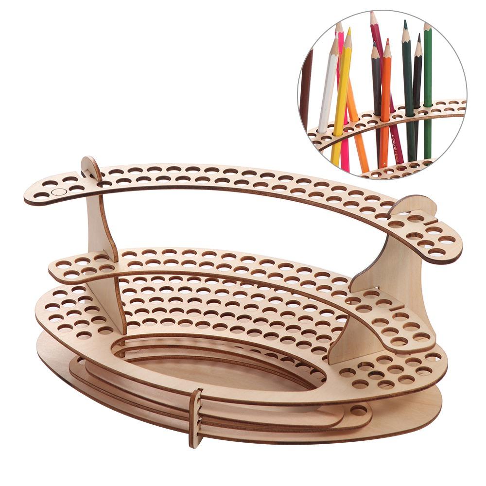 Wooden 105 Brushes Holder Minimalism Paint Brush Organizer Paint Brush Holder  Colored Pencils