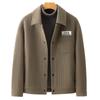 Wool Jacket Men's Autumn and Winter Casual Lapel Tooling Ruffian Handsome Short Versatile Coat Top