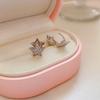Five-Pointed Star Fashion Earing Hoops Zircon SEarrings For Women Perfect For Daily Wear Anniversary Best Wish