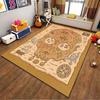 Antique Treasure Map-Inspired Carpet with Pirate Symbols for Kids Room Suitable for use as an anti-slip for living room bedroom sofas