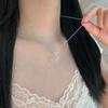 Dainty Female Pendant Necklace Vintage Chain Jewelry for Women Oval Crystal Stone Wedding Necklaces