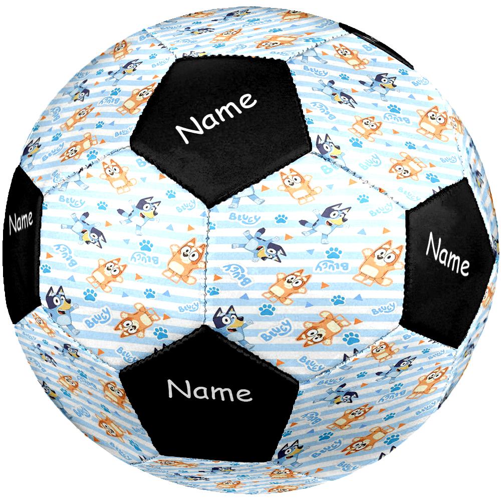 Custom Name Bluey Theme Size 5 Soccer Ball, Suitable for Both Indoor and Outdoor Matches, a Gift Suitable for Everyone.