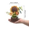 Hand-woven Crochet Flowers Potted Artificial Flower Table Decor Wedding Gift Photography Props Kintted Plant