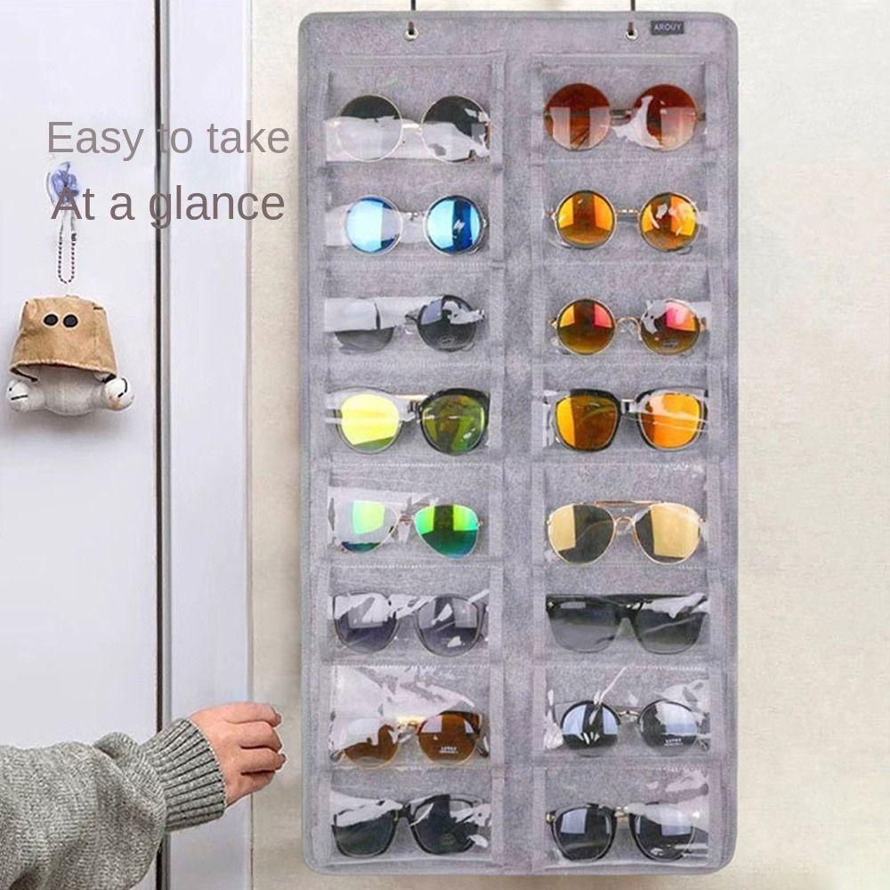 Dust Proof Sunglasses Storage Hanging Bag Visible Sunglasses Storage Holder  Household