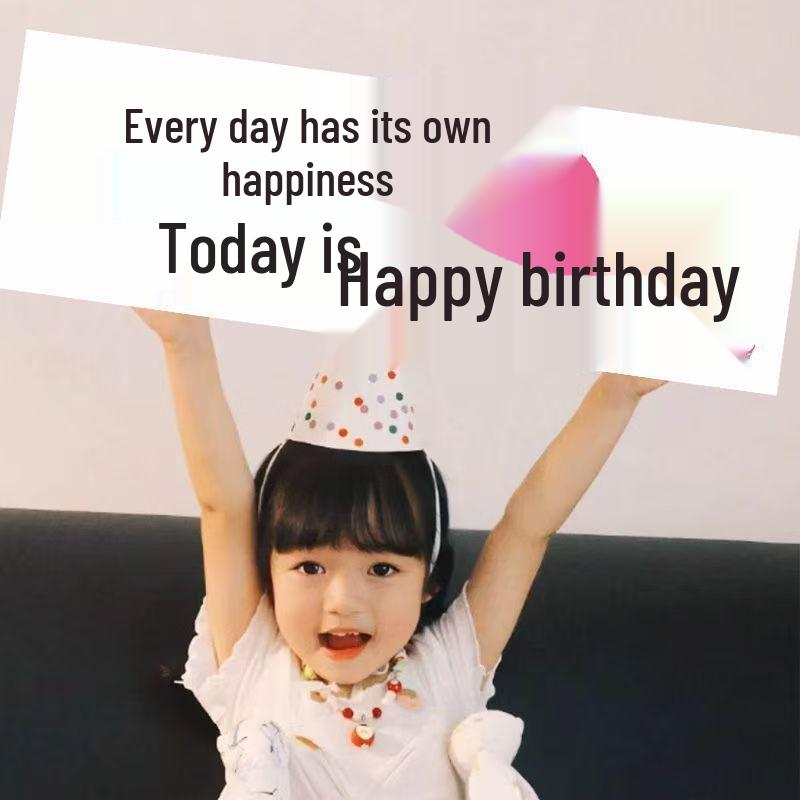 Birthday Atmosphere Photo Props for Girls - Handheld Banner & Party Decorations