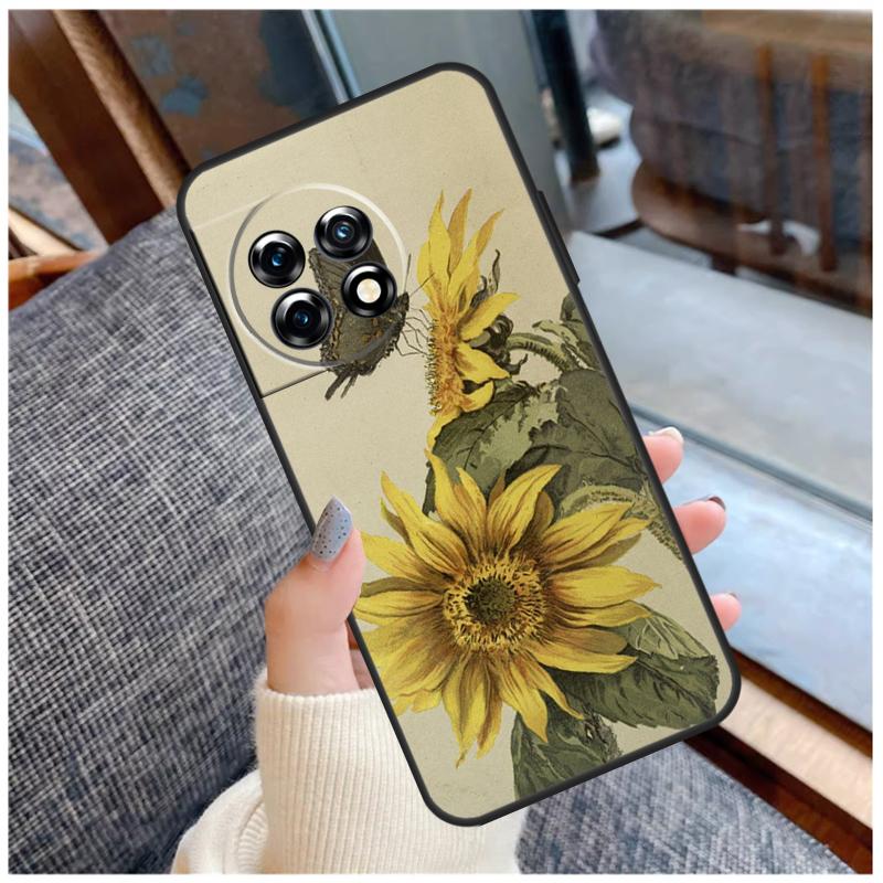Beautiful Yellow Sunflower Case For OnePlus 13R 13T 12R 10R 10T 15 13 12 11 10 9 Pro Nord 5 CE 2 3 4 Lite N20 N30 Coque