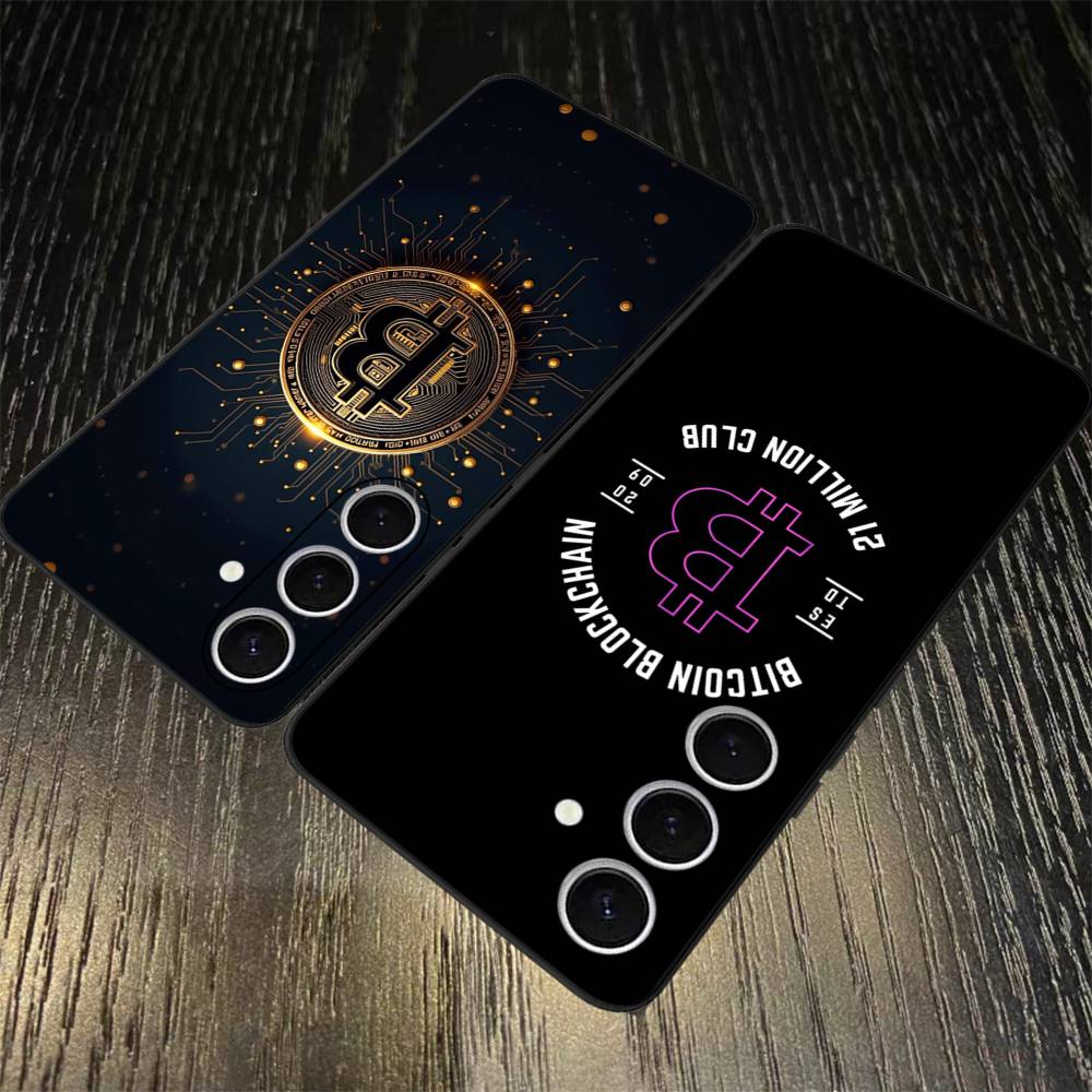 Bitcoin Phone Case For Samsung S 24 Fe 25 Ultra Plus 20 Lite 21 30 22 23 24 22 Ultra 5G Fundas