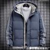 Winter new cotton-padded men's coat warm and thickened cotton-padded clothes loose hooded bread clothes green cotton-padded jacket price