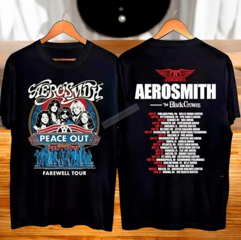 Aerosmith Peace Out Farewell Tour 2025 Shirt Unisex T-Shirt Graphic Tee XXL