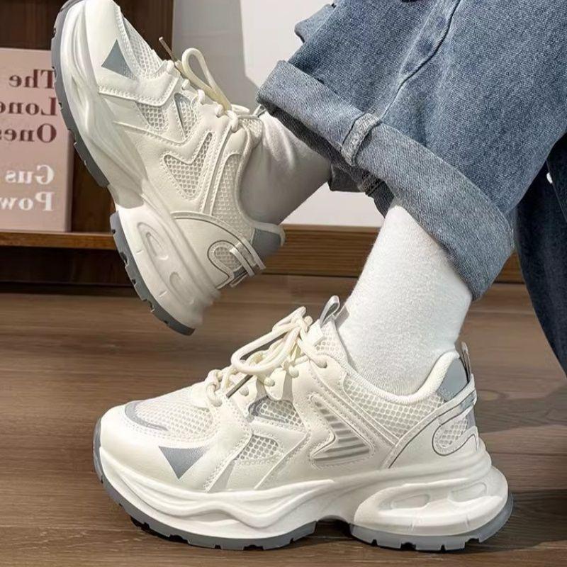 Lightweight platform dad shoes women's spring and autumn 2025 new little white shoes autumn versatile shallow mouth sports shoes women's shoes