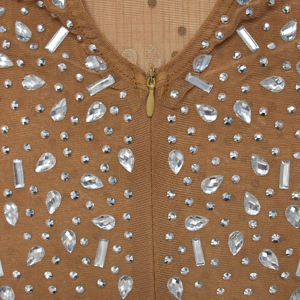 Moda Femei Culoare Solidă Mesh Drill Mâneci lungi Rochii lungi Rochie de seară Rochie de petrecere