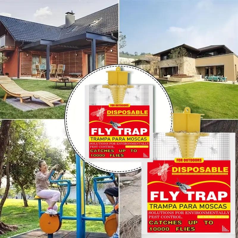 Spdak Red And White Fly Trap Hanging Fly Cage Fly Bag Fly Catcher Fly Bag Fly Trap Fly Bag Fly Insect Catcher