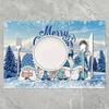 1PC Christmas Placemat Theme Pad Kitchen Table Mat Meal Table Pads Dining Table Encrypted New Year Linen Decorative Party