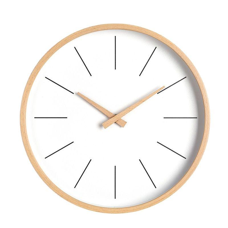 Large Soild Wood Wall Clock Modern Silent Wall Watches Home Decor Nordic Art Kitchen Clocks Bedroom Horloge Murale Gift FZ837