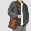 Horký prodej Pánská crossbody taška z pravé kůže pro neformální cestování, Pánská taška s prémiovým koženým pocitem, Malá taška přes rameno s jednoduchým designem