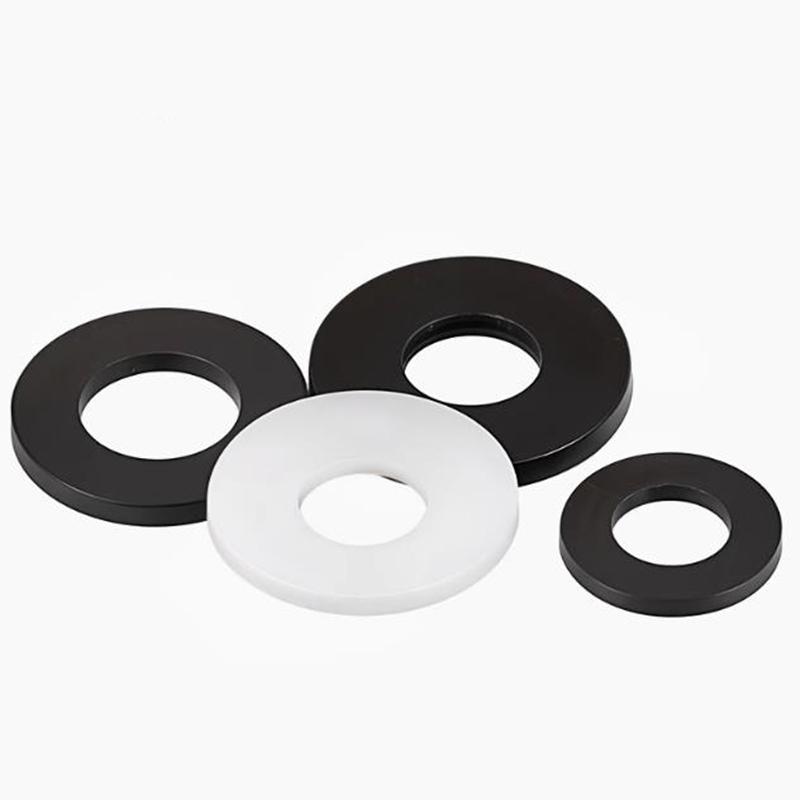 500pcs M2 M2.5 M3 M4 M5 M6 M8 Black White Nylon Flat Washer Plastic Insulation Spacers Seals Gasket Washers Ring Kit