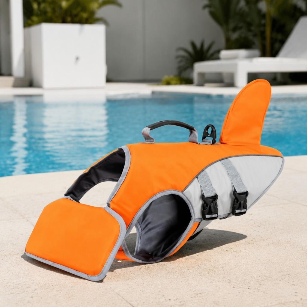 Dog Life Jacket Lightweight Adjustable Buoyancy Vest for Swimming and