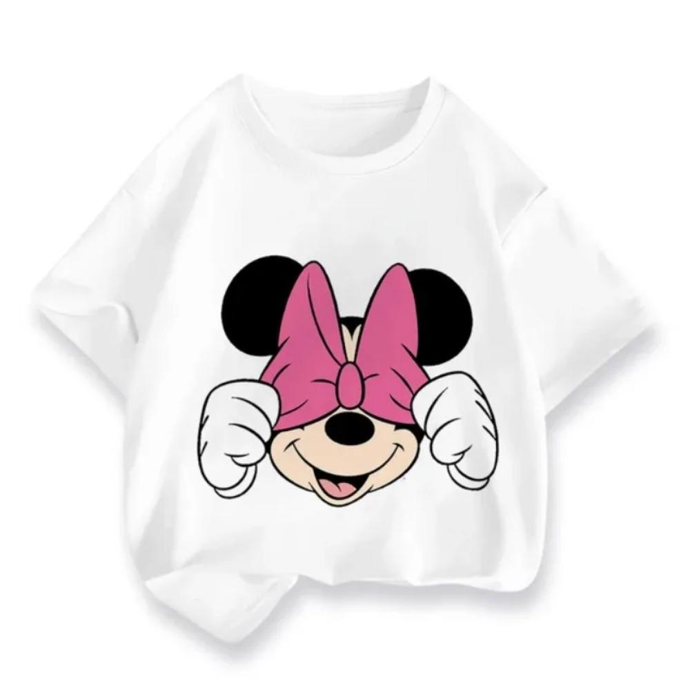 Mickey Mouse Cartoon Baby Boy Girl Short Sleeved Summer Clothing Cute Minnie Print T-shirt for Children