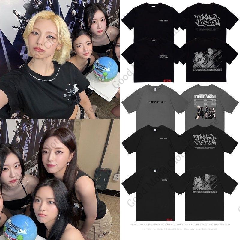 Summer Cotton T Shirt TUNNEL VISION World Tour Yeji Ryujin Chaeryeong Yuna Lia Same Tshirt Kpop Unisex Women Short Sleeve Tee Tops