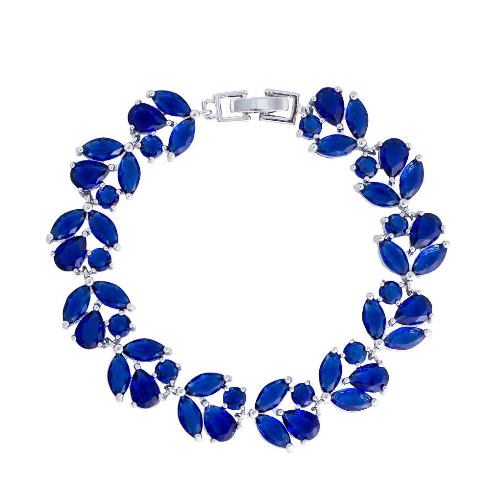 Bracelet Fleur Zircon Incrusté de Cuivre Bijoux Ruili Accessoires de Banquet Cadeau Bijoux