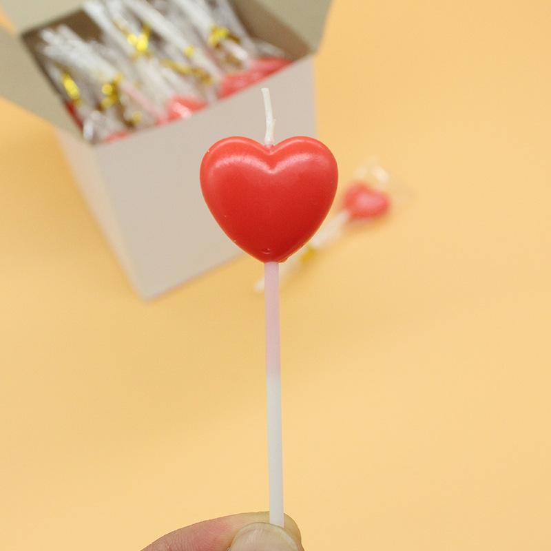 New Red Small Love Shape Birthday Candle Wedding Party Decoration Valentine's Day Confession Heart-shaped Candle
